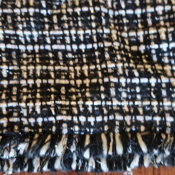 CHRISTINA MAKOWSKY TWEED FRINGED PENCIL SKIRT 4 8 - Picture 7 of 8